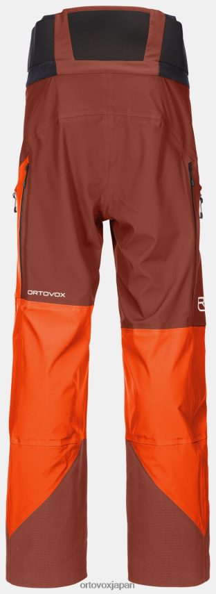 ORTOVOX 3Lガーディアンシェルパンツ 男性 燃えるようなオレンジ色 T8N0B617 衣類