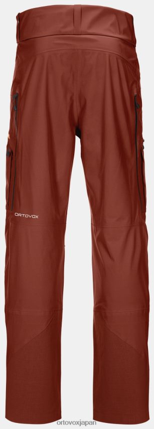 ORTOVOX 3Lディープシェルパンツ 男性 クレイオレンジ T8N0B636 衣類