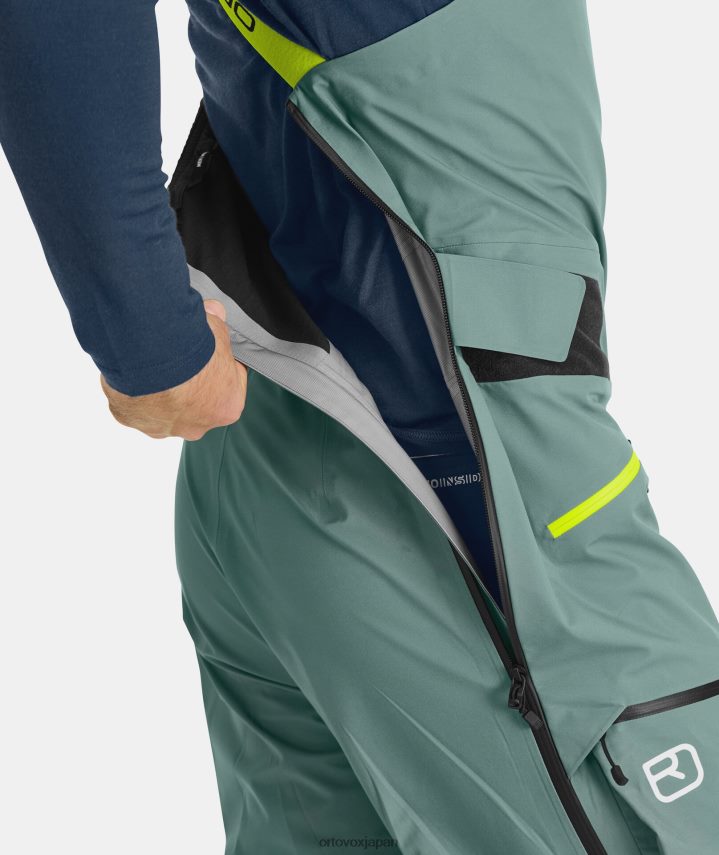 ORTOVOX 3Lディープシェルビブパンツ 男性 黒いカラス T8N0B6375 衣類