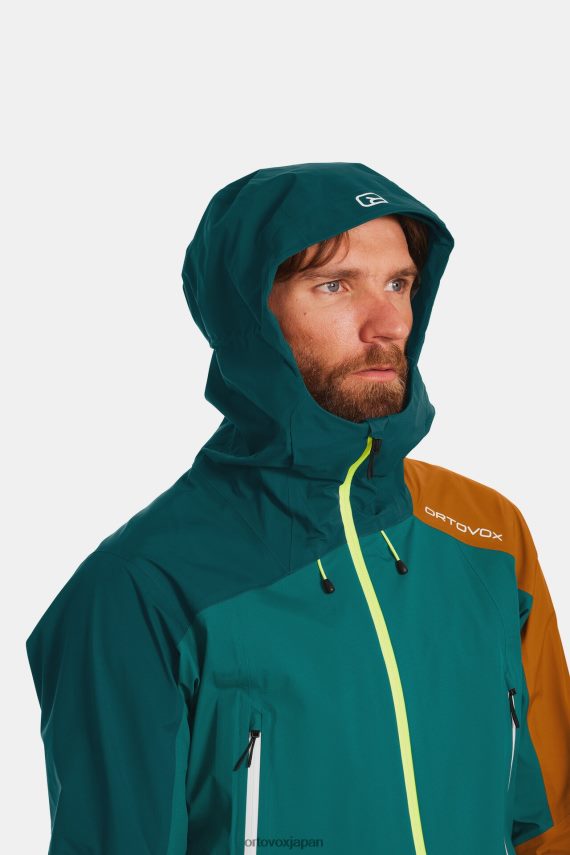 ORTOVOX ウェストルペン 3L ライトジャケット 男性 パシフィックグリーン T8N0B6641 衣類