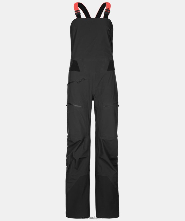 ORTOVOX 3Lディープシェルビブパンツ 女性 黒いカラス T8N0B6988 衣類