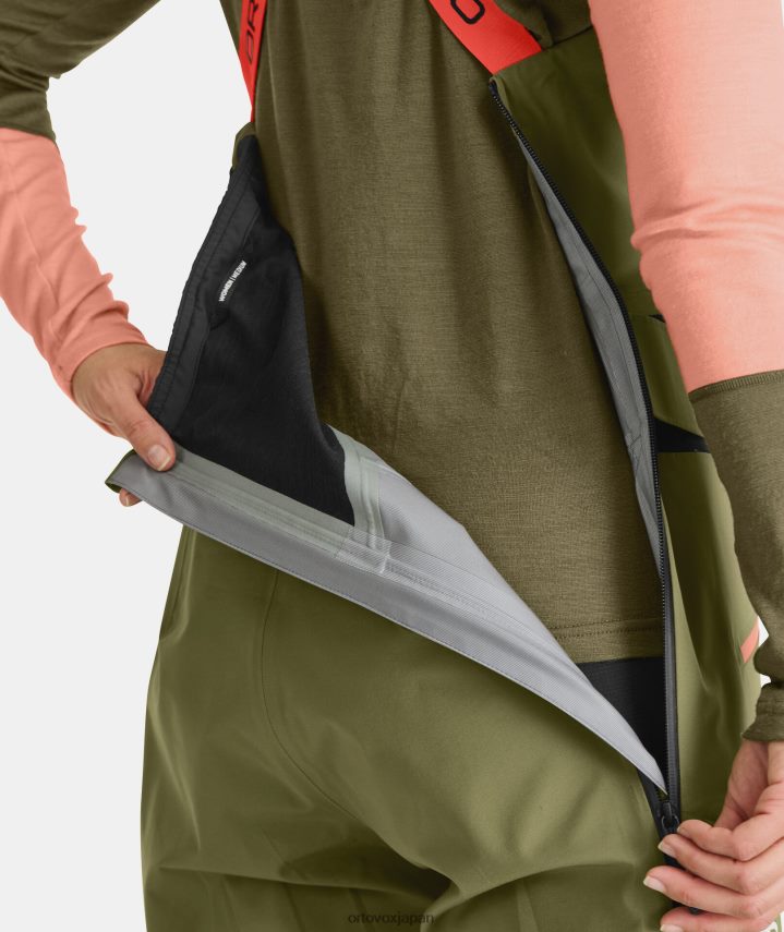 ORTOVOX 3Lディープシェルビブパンツ 女性 黒いカラス T8N0B6988 衣類