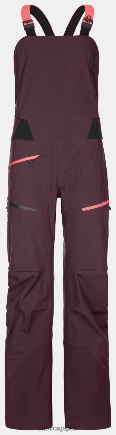 ORTOVOX 3Lディープシェルビブパンツ 女性 ダークワイン T8N0B6989 衣類