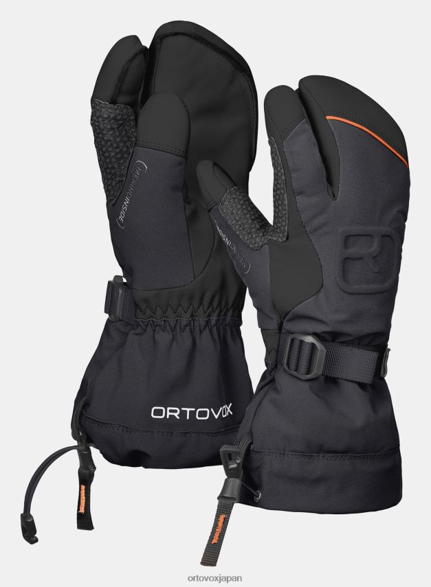 ORTOVOX メリノ フリーライド 3 フィンガー グローブ 男性 黒いカラス T8N0B6429 アクセサリー