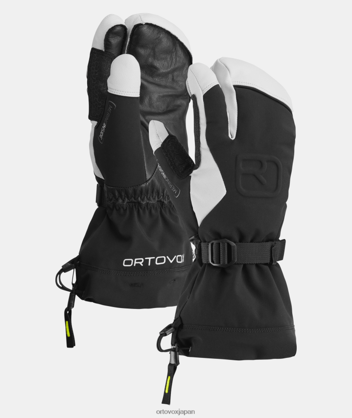 ORTOVOX メリノ フリーライド 3 フィンガー グローブ 男性 黒いカラス T8N0B6431 アクセサリー