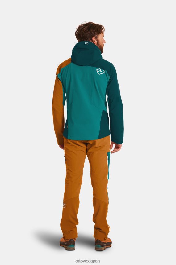ORTOVOX ウェストルペン ソフトシェル ジャケット 男性 パシフィックグリーン T8N0B6287 衣類