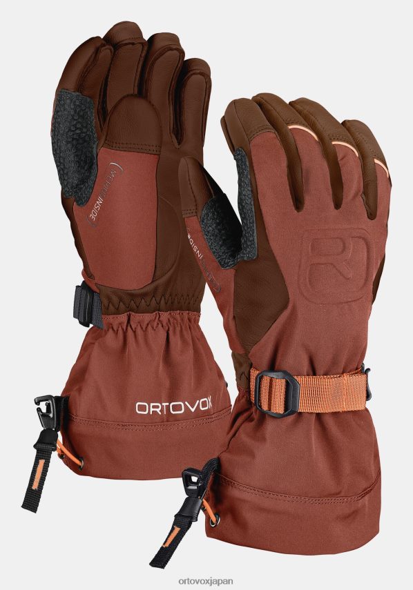 ORTOVOX メリノフリーライドグローブ 男性 クレイオレンジ T8N0B6361 アクセサリー