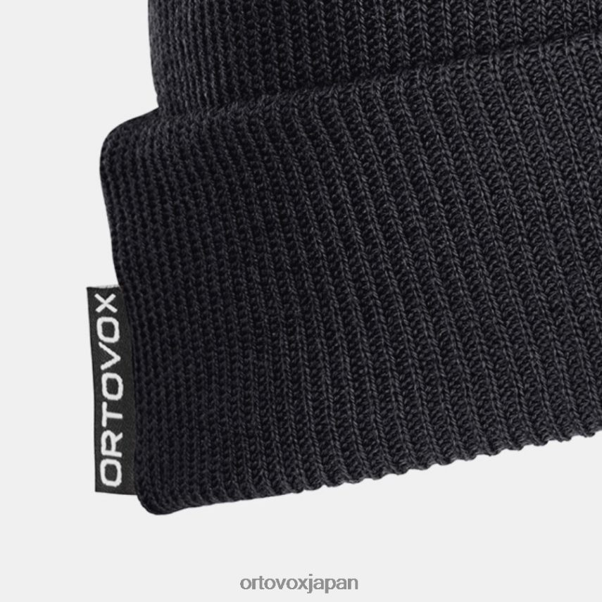 ORTOVOX ニコルソンリブビーニー 男性 黒いカラス T8N0B6594 アクセサリー