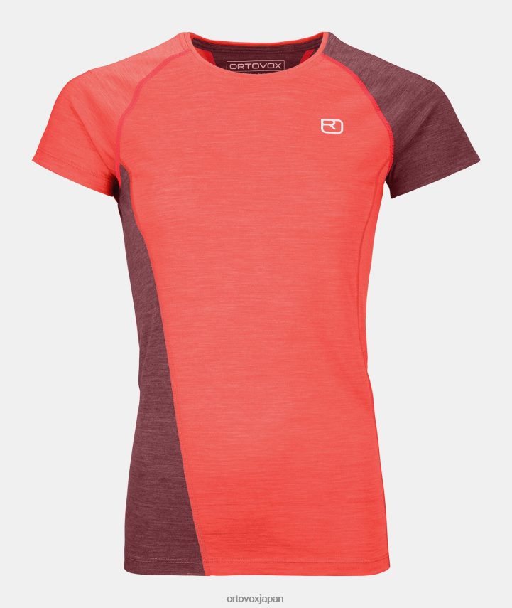 ORTOVOX 120クールテックファストアップワードTシャツ 女性 サンゴブレンド T8N0B61218 衣類