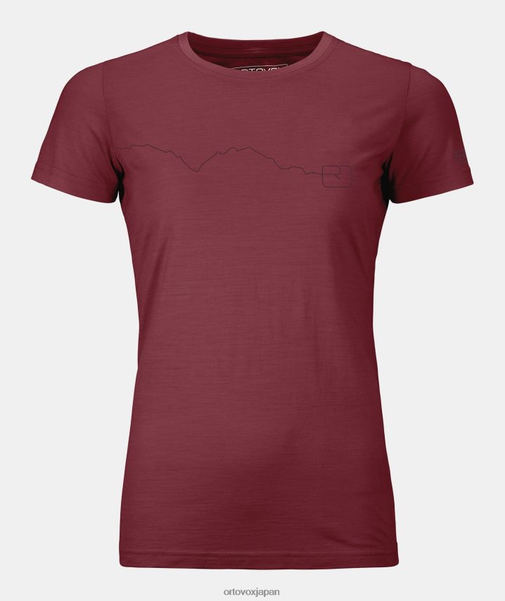 ORTOVOX 120テックマウンテンTシャツ 女性 黒ずんだ血 T8N0B61291 衣類