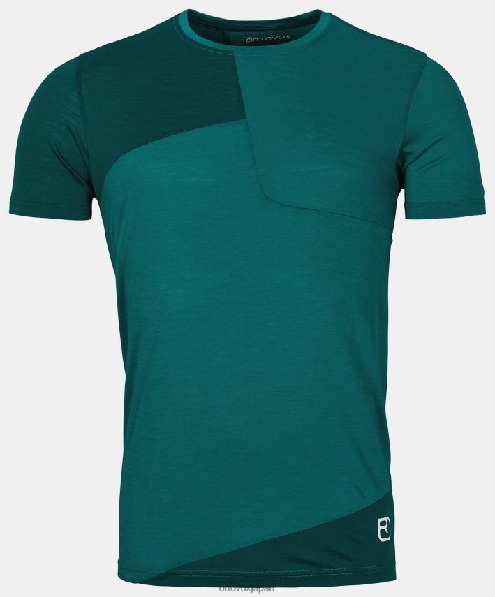 ORTOVOX 120テックTシャツ 男性 パシフィックグリーン T8N0B6540 衣類
