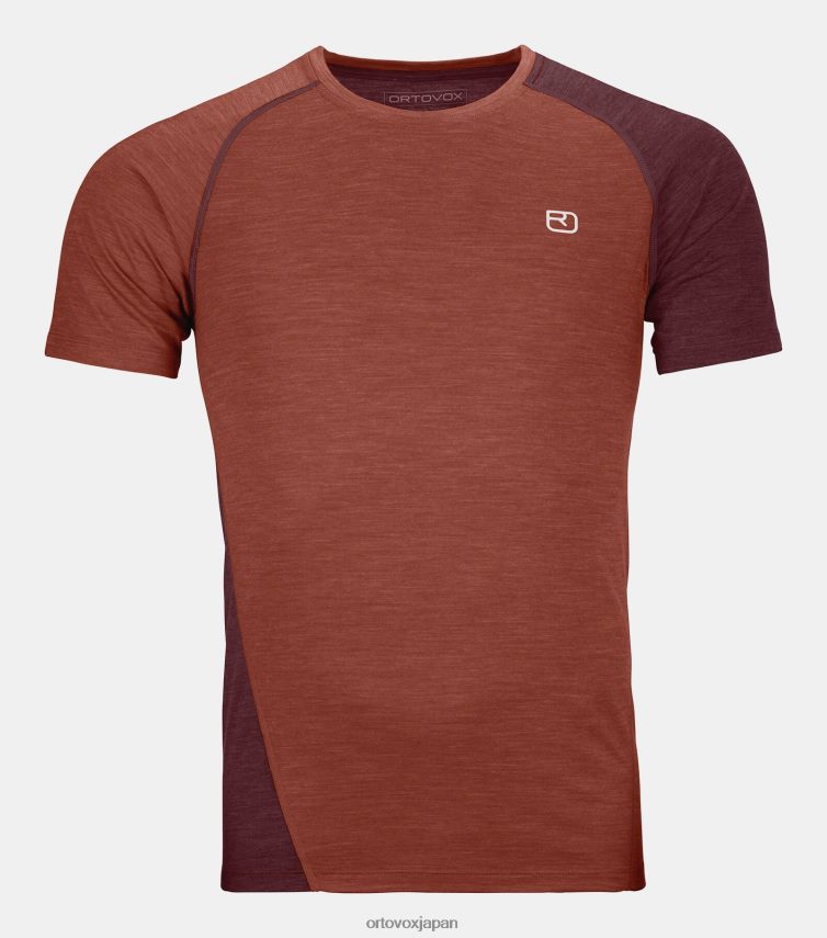 ORTOVOX 120クールテックファストアップワードTシャツ 男性 クレイオレンジブレンド T8N0B6673 衣類
