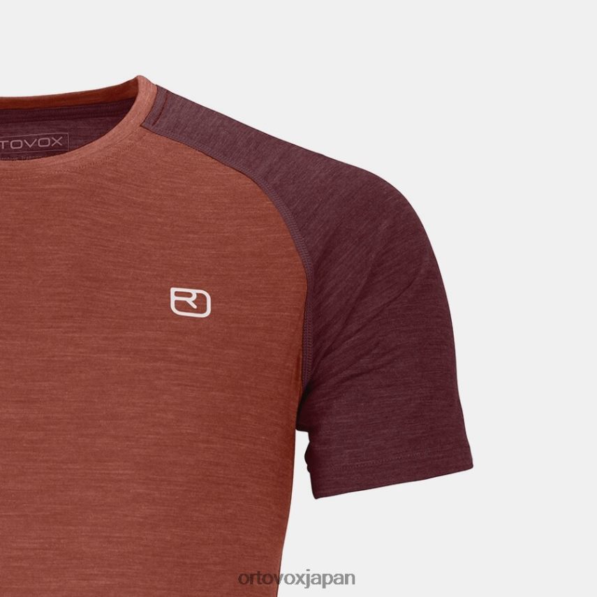 ORTOVOX 120クールテックファストアップワードTシャツ 男性 クレイオレンジブレンド T8N0B6673 衣類