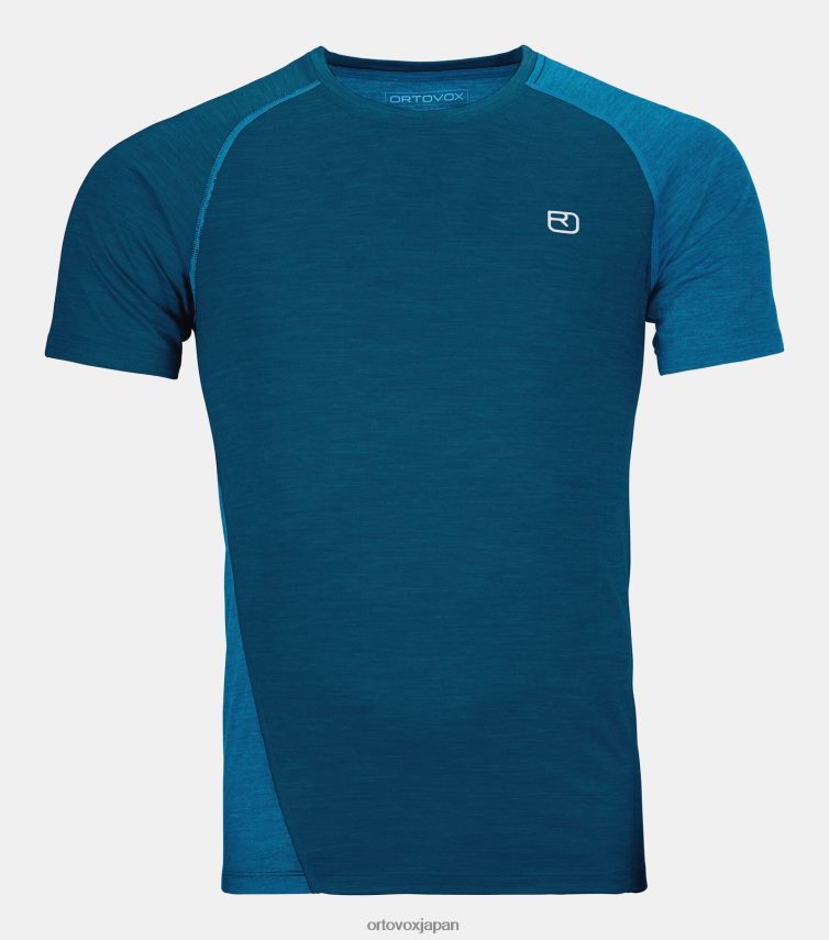 ORTOVOX 120クールテックファストアップワードTシャツ 男性 ペトロールブルーブレンド T8N0B6674 衣類